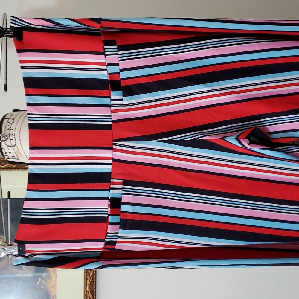 Arolina, stripped, stretchy wide leg pants - Picture 5 of 8